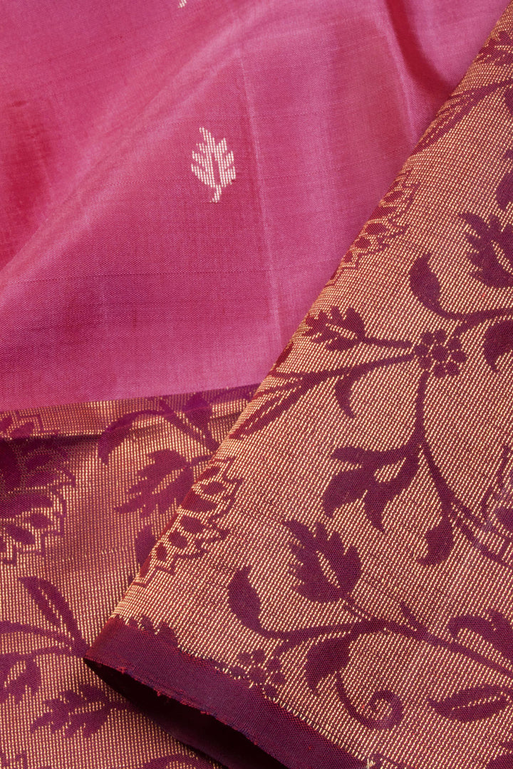 Pink Handloom Kanjivaram Soft Silk Saree - Avishya