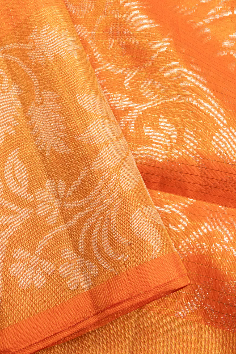 Orange Kanjivaram Soft Tissue Silk Saree