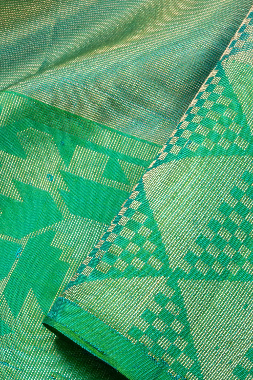 Green Kanjivaram Tissue Soft Silk Saree