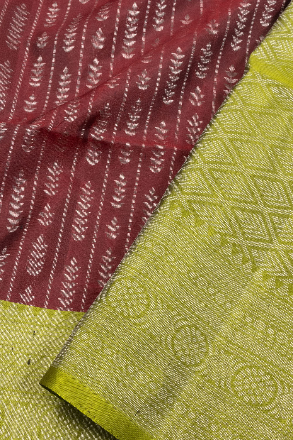 Maroon Kanjivaram Soft Silk Saree