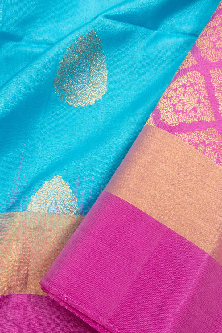 Blue Kanjivaram Soft Silk Saree