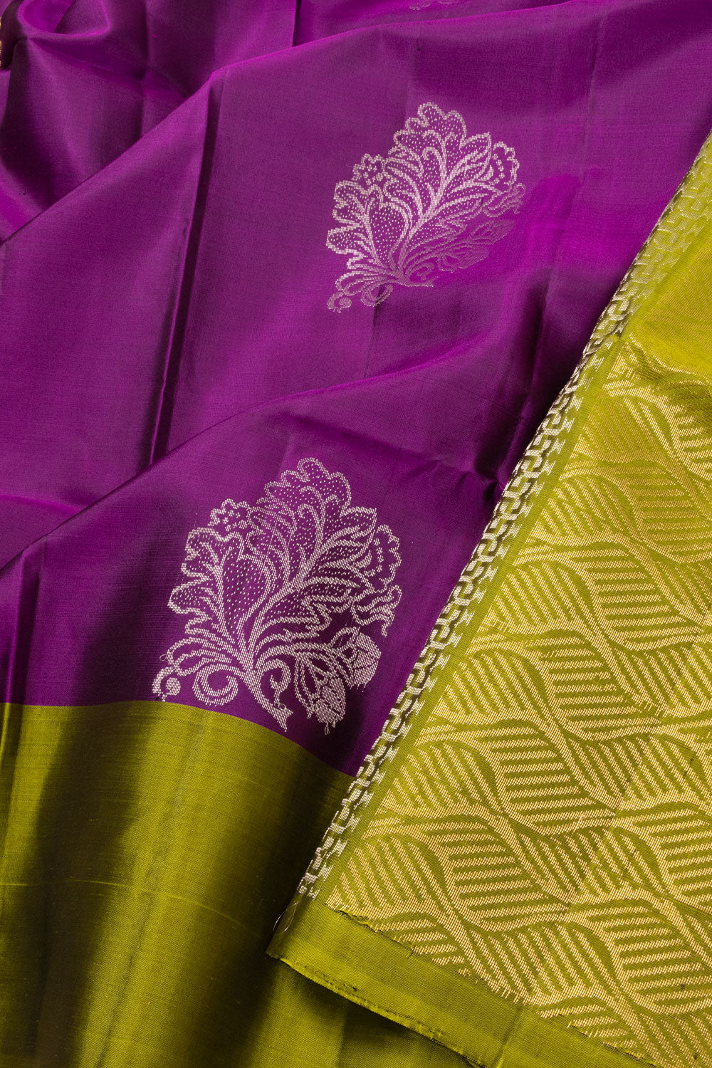 Purple Kanjivaram Soft Silk Saree