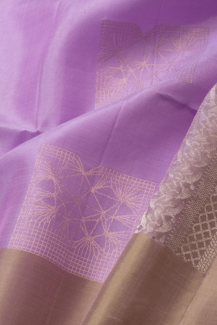 Violet Kanjivaram Soft Silk Saree