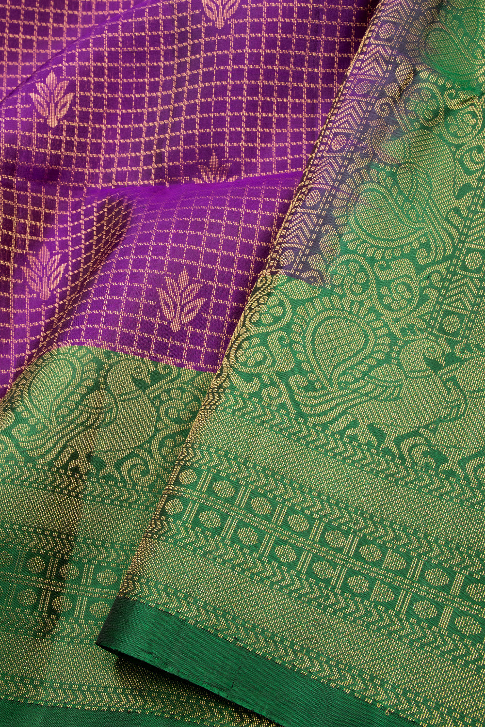 Purple Handloom Kanjivaram Soft Silk Saree 10072764