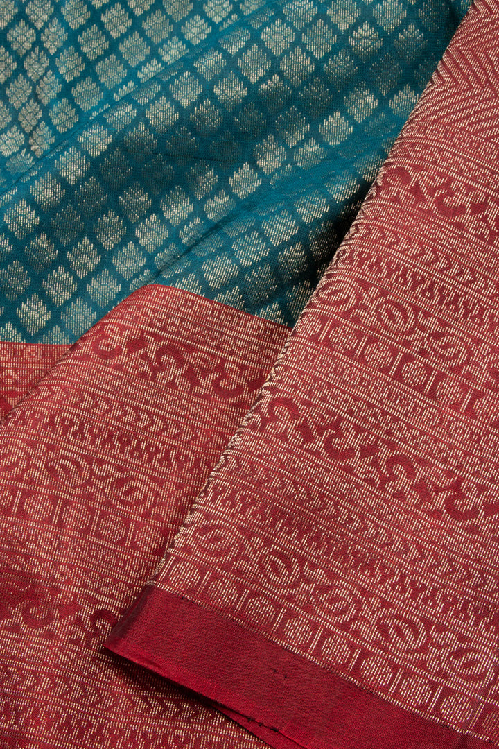 Blue Handloom Kanjivaram Soft Silk Saree 10072782