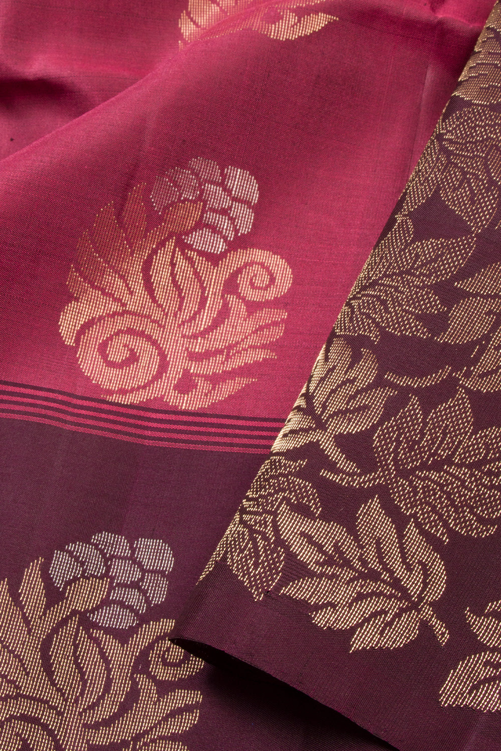 Mauve Handloom Kanjivaram Soft Silk Saree 10073047