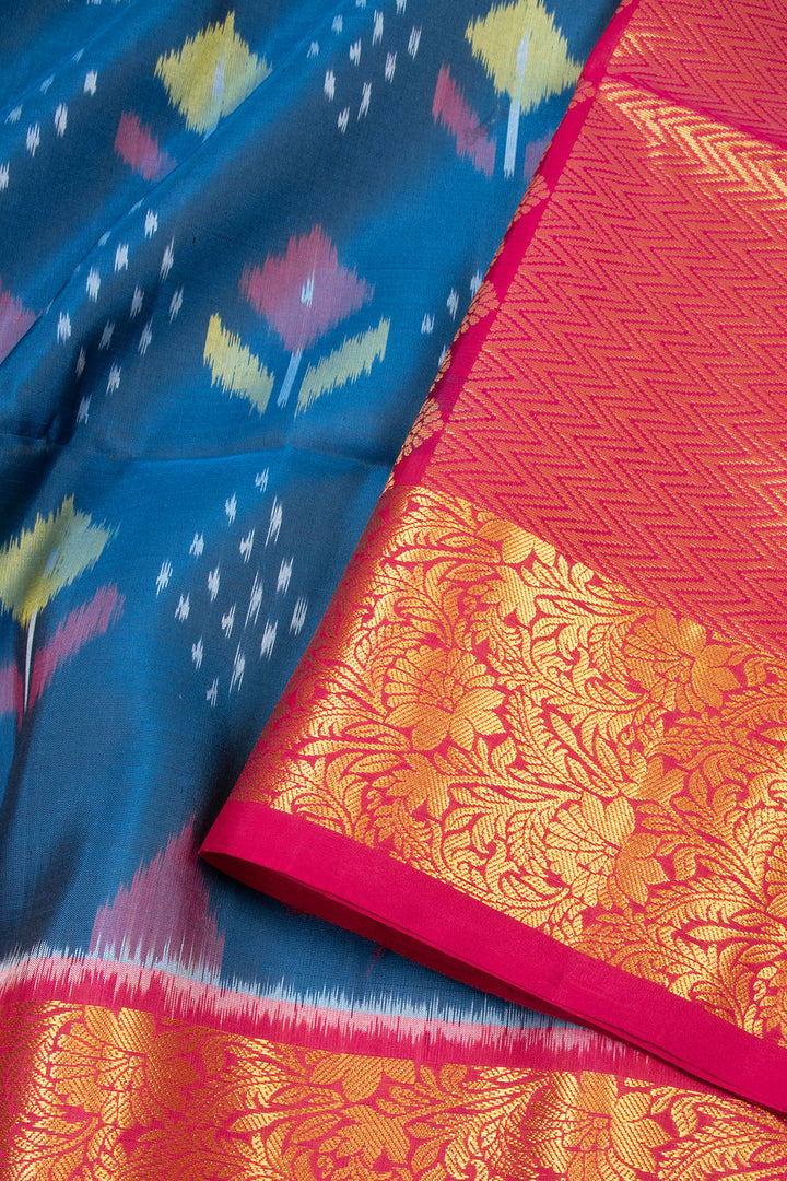 Blue Handloom Kanjivaram Soft Silk Saree 10073907