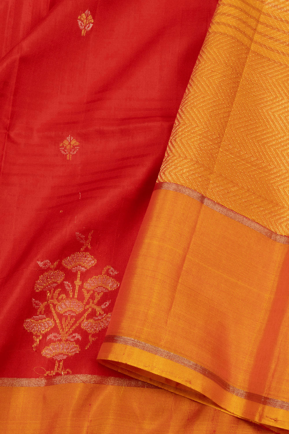 Red Handloom Kanjivaram Soft Silk Saree 10073910