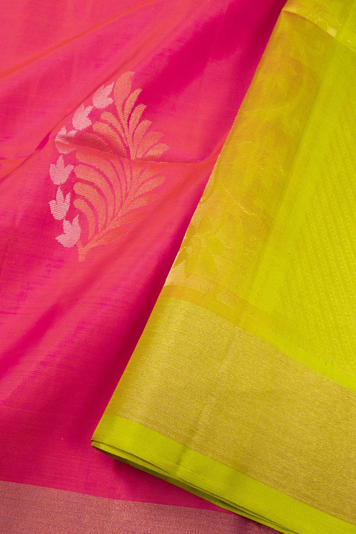 Pink Handloom Kanjivaram Soft Silk Saree 10073921