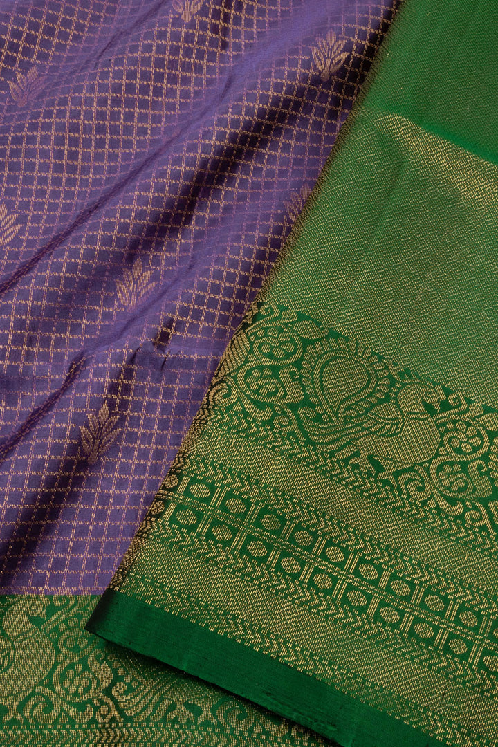 Purple Handloom Kanjivaram Soft Silk Saree 10073929