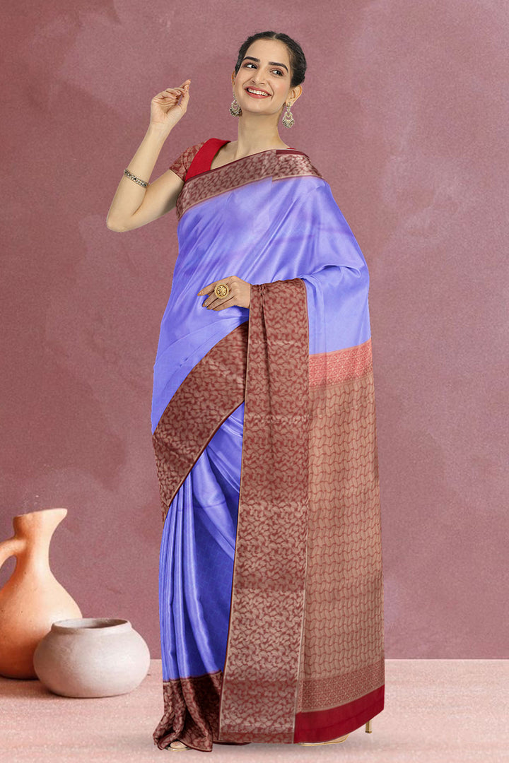 Purple Handloom Kanjivaram Silk Saree 10073825