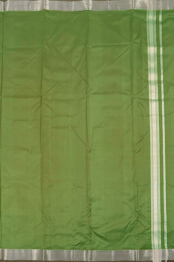 Olive Green Kanchipuram Silk 9x5 Dhoti 10059822