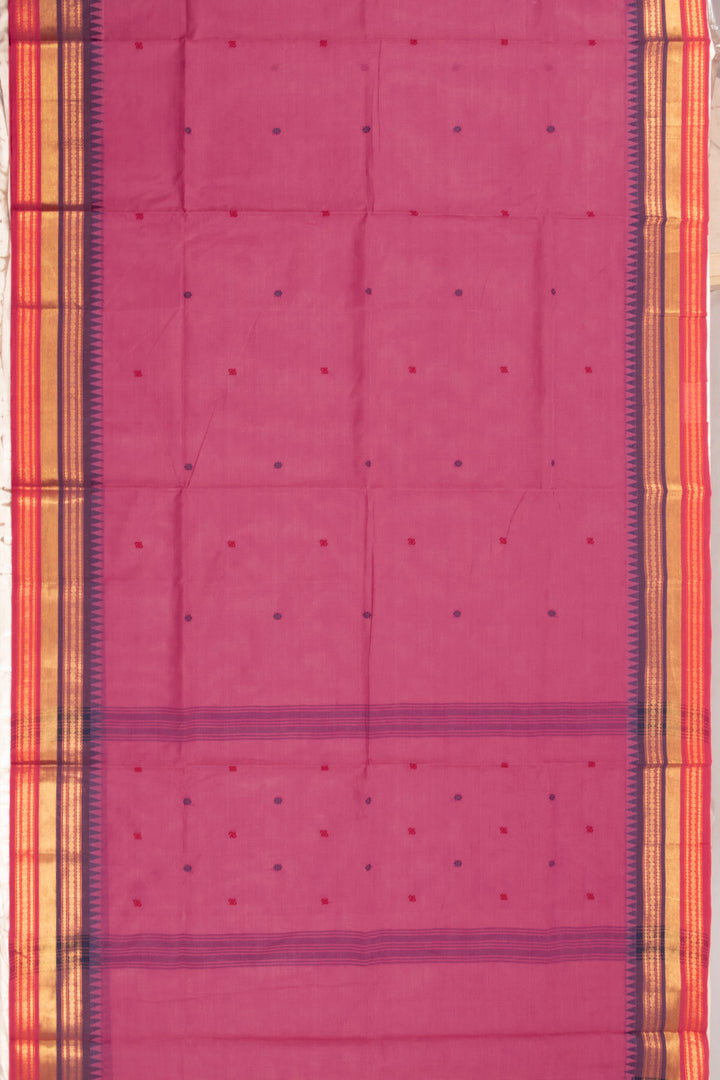 Pink Handloom Kanchi Cotton Saree