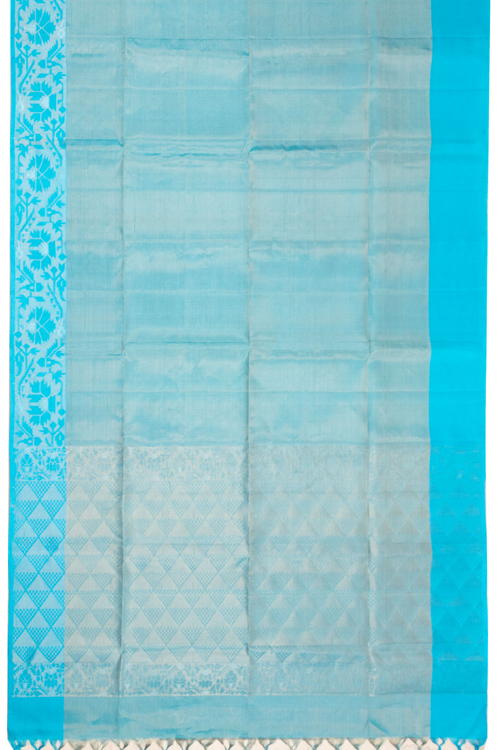 Blue Handloom Kanjivaram Soft Silk Saree