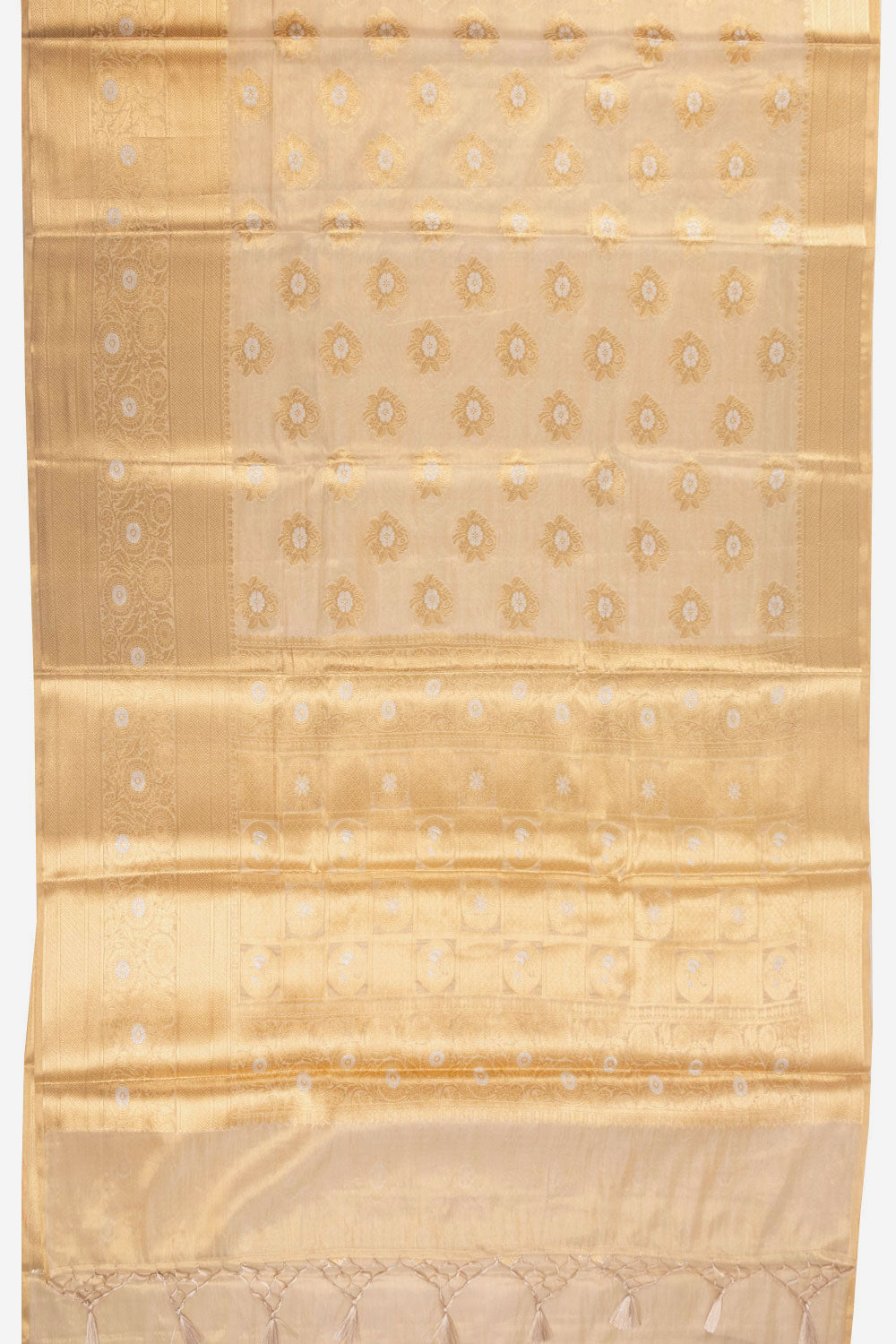 Gold Banarasi Tissue Silk Saree 10072281