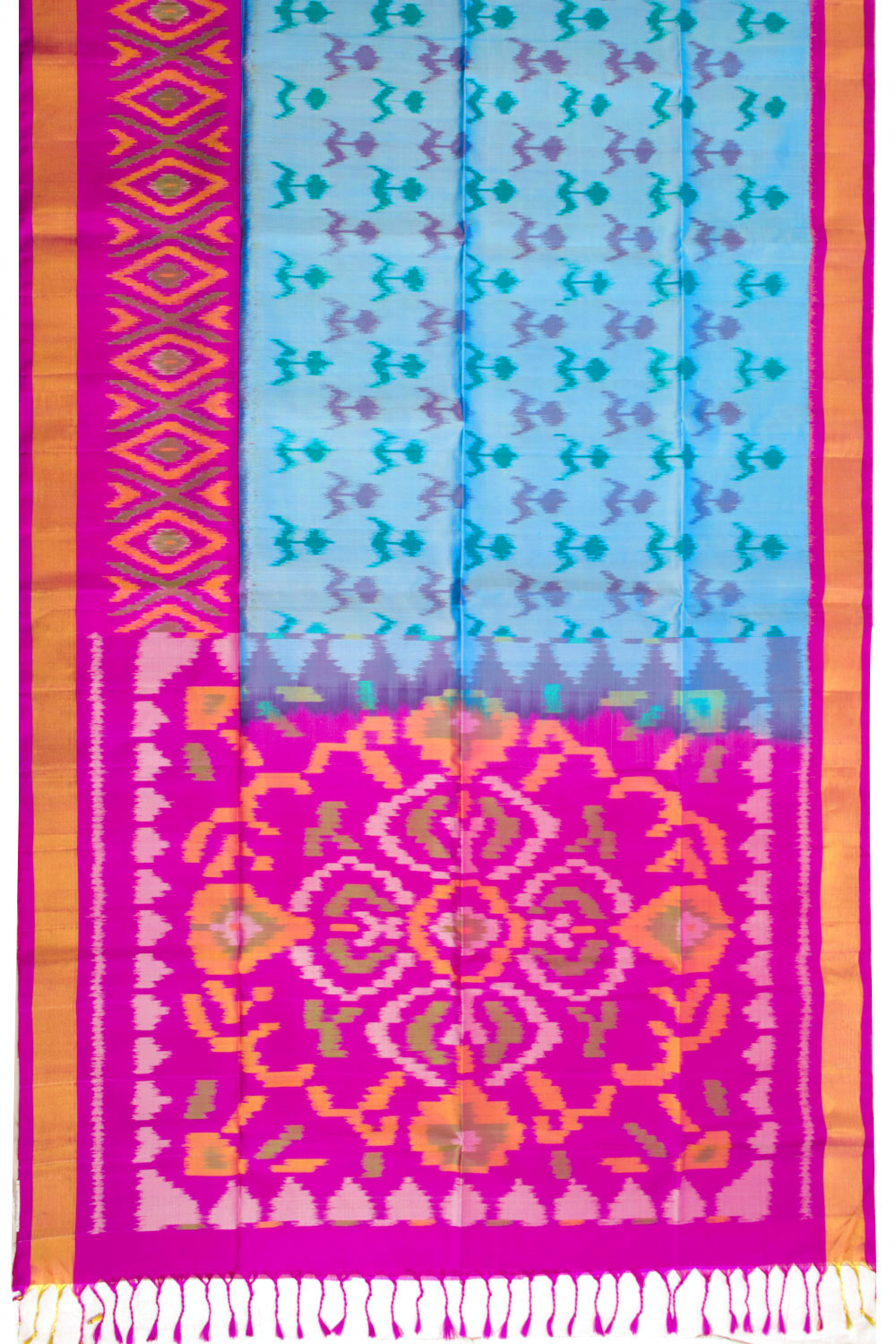 Blue Handloom Kanjivaram Silk Sare 10070702 - Avishya.com