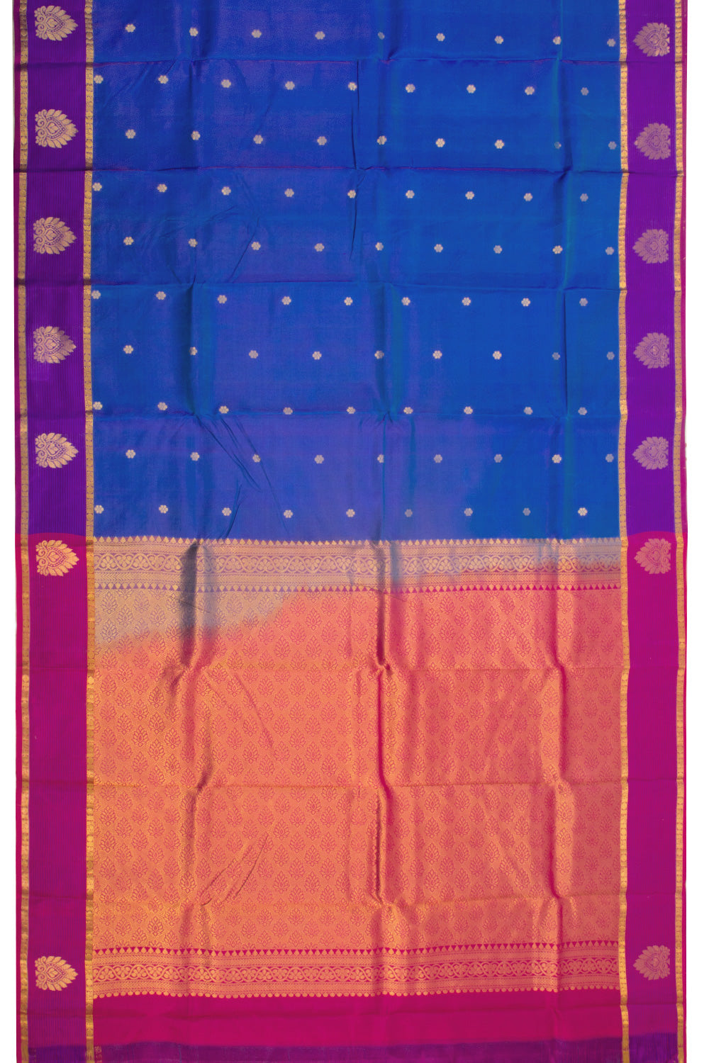 Blue Handloom Kanchipuram Pure Silk Saree 10072853