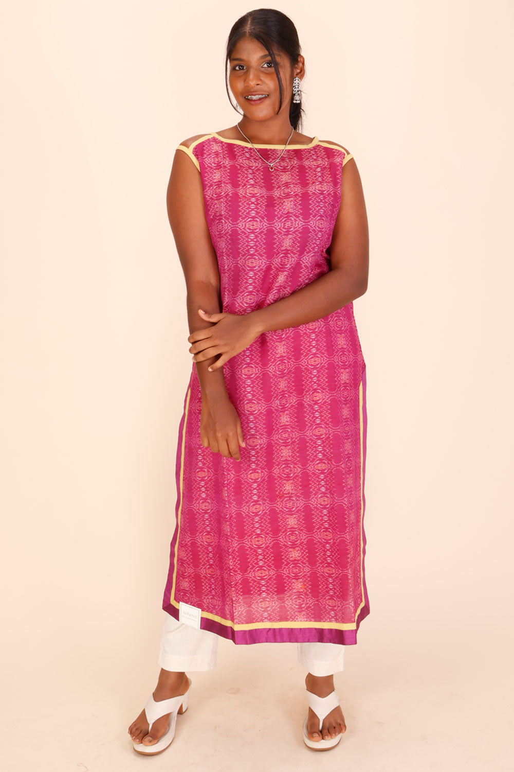 Handcrafted Ikat Cotton Kurta