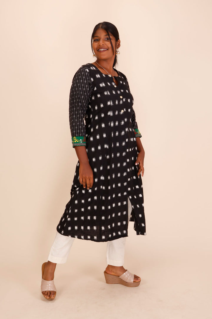 Handcrafted Ikat Cotton Kurta