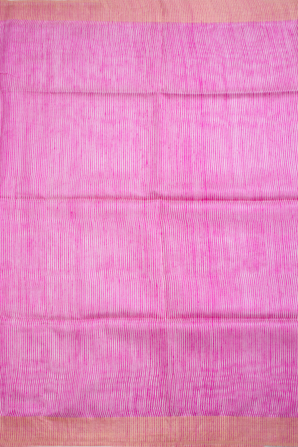 Pink Handloom Silk Cotton Saree with Floral Jamdani Pallu 10061855