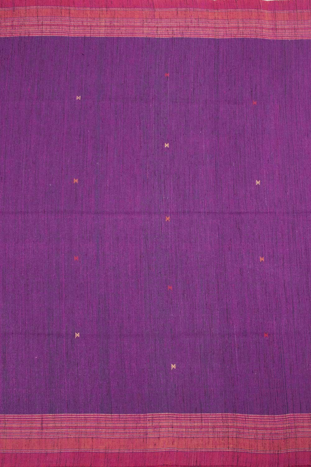 Warm Purple Handloom Bhujodi Kala Cotton Saree 10062882