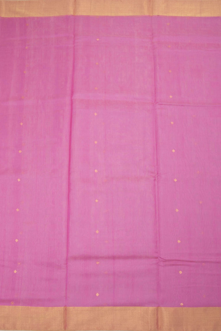 Thulian Pink Handloom Maheswari Silk Cotton Saree 10062917