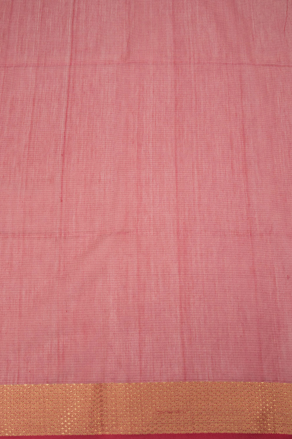 Rose Pink Handloom Maheswari Silk Cotton Saree 10062926