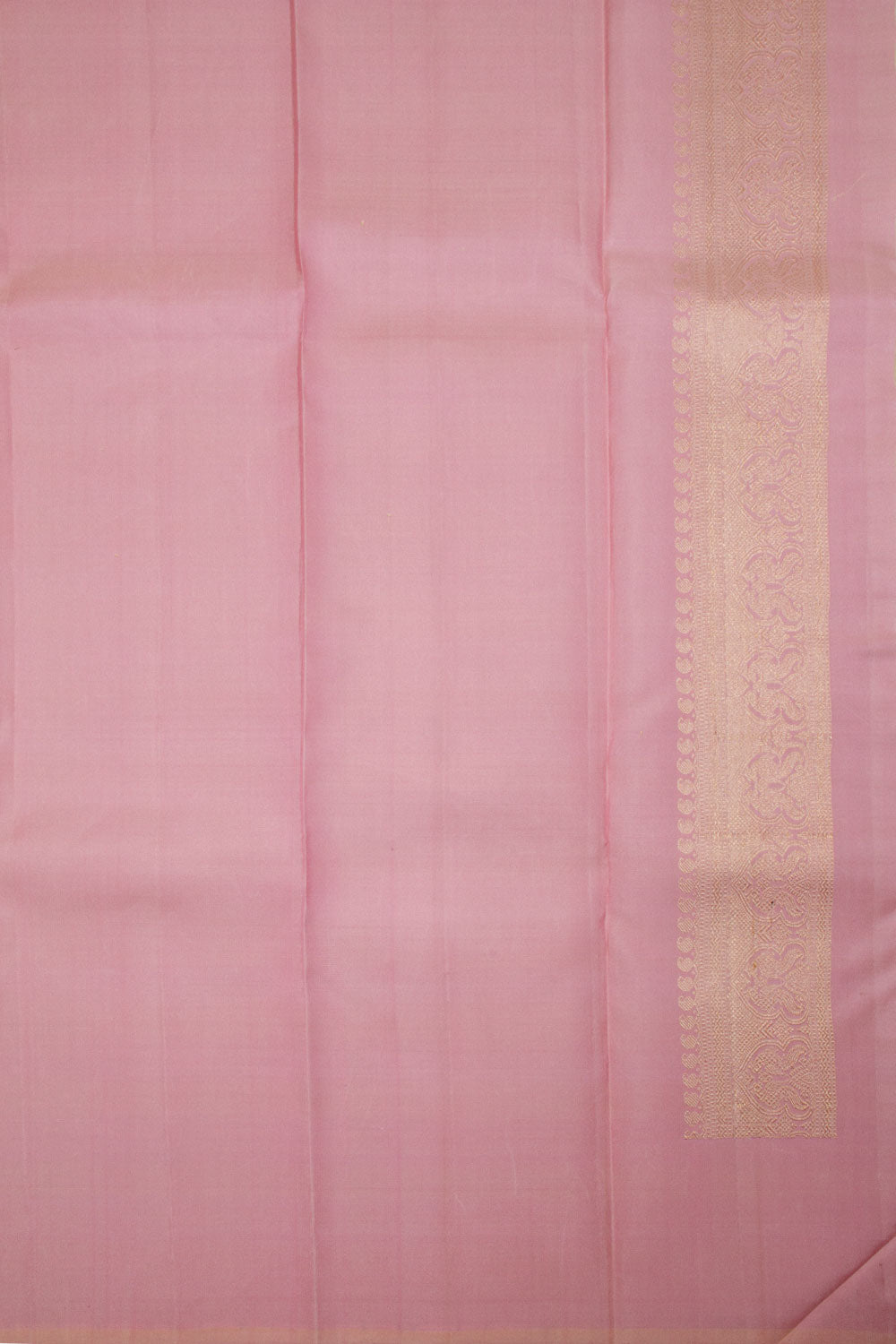 Pastel Pink Pure Zari Kanjivaram Silk Saree 10063390