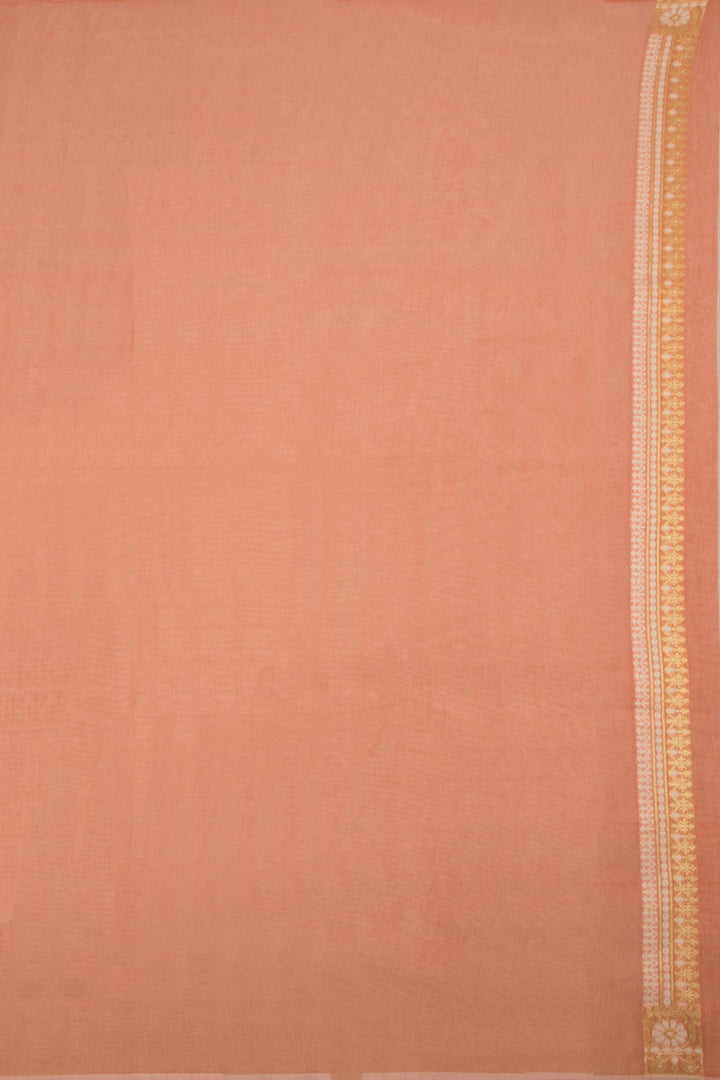 Orange Handloom Banarasi Cotton Saree - Avishya