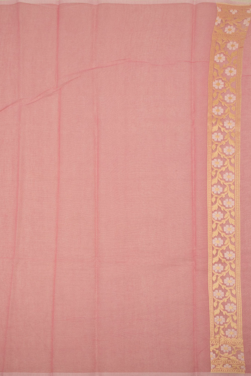 Pink Handloom Banarasi Cotton Saree - Avishya