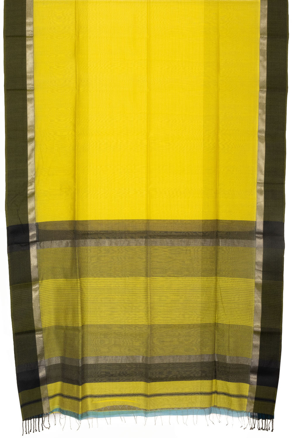 Yellow Handloom Maheshwari Silk Cotton Saree - Avishya