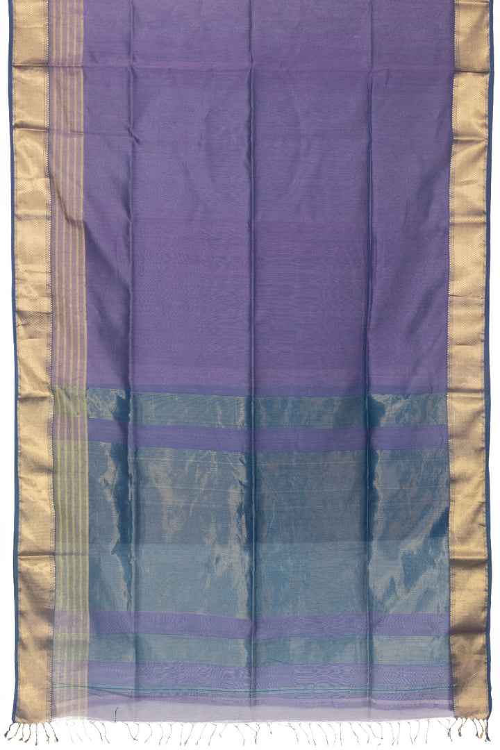 Violet Handloom Maheshwari Silk Cotton Saree - Avishya