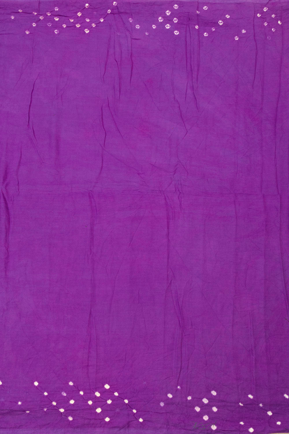 Purple Handcrafted Bandhani Cotton Saree - Avishya