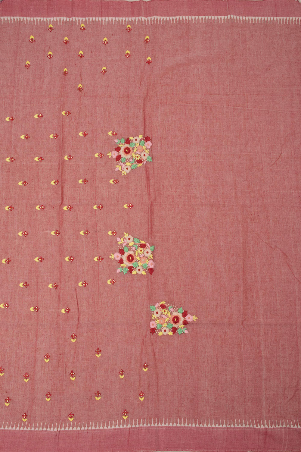 Cream Handspun Ponduru Khadi Cotton Saree | Avishya.com