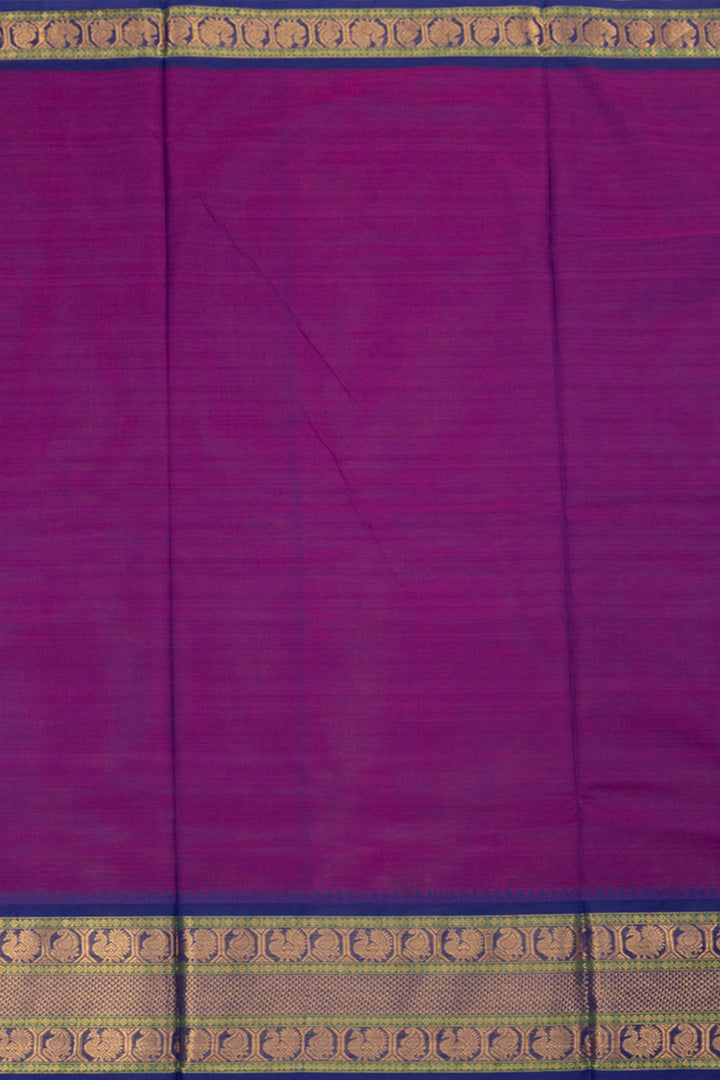 Purple Handloom Chettinad Cotton Saree - Avishya