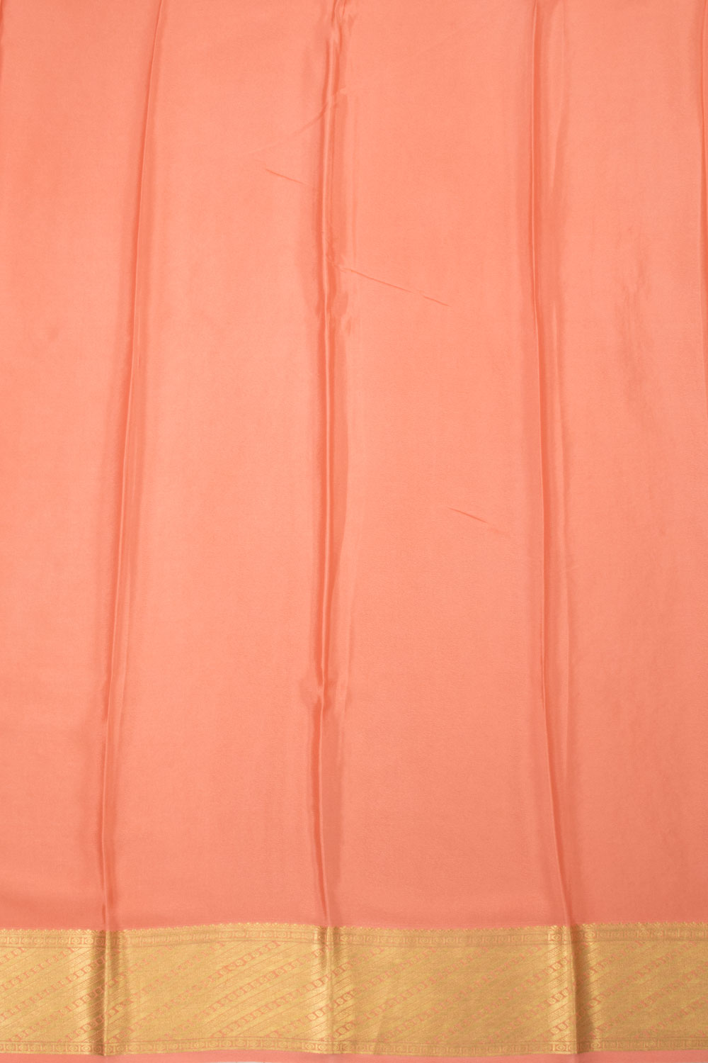 Peach Mysore Crepe Silk Saree -Avishya