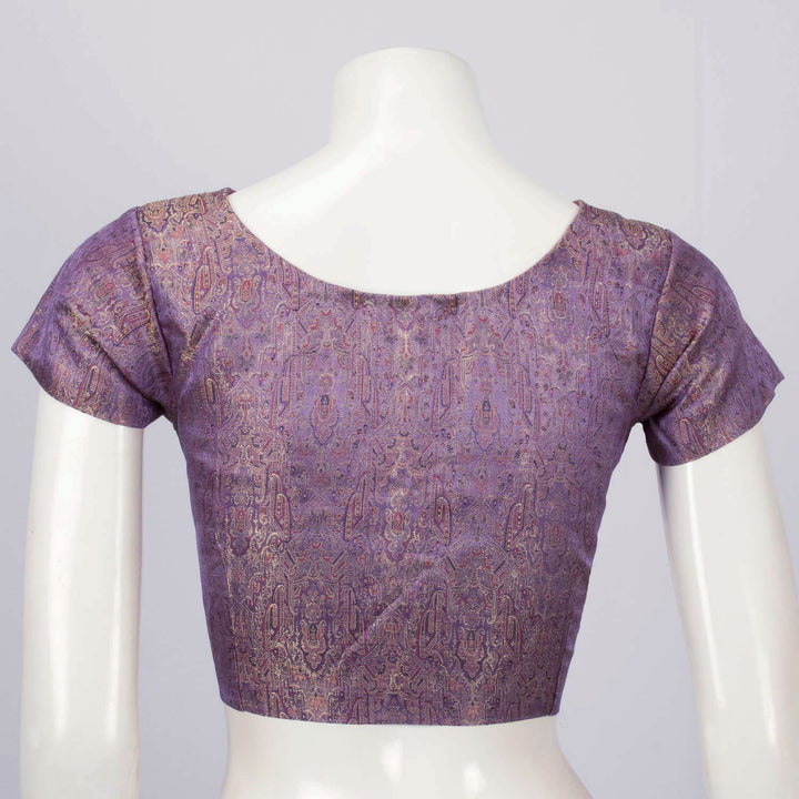 Purple Handcrafted Banarasi Brocade Silk Blouse - Avishya