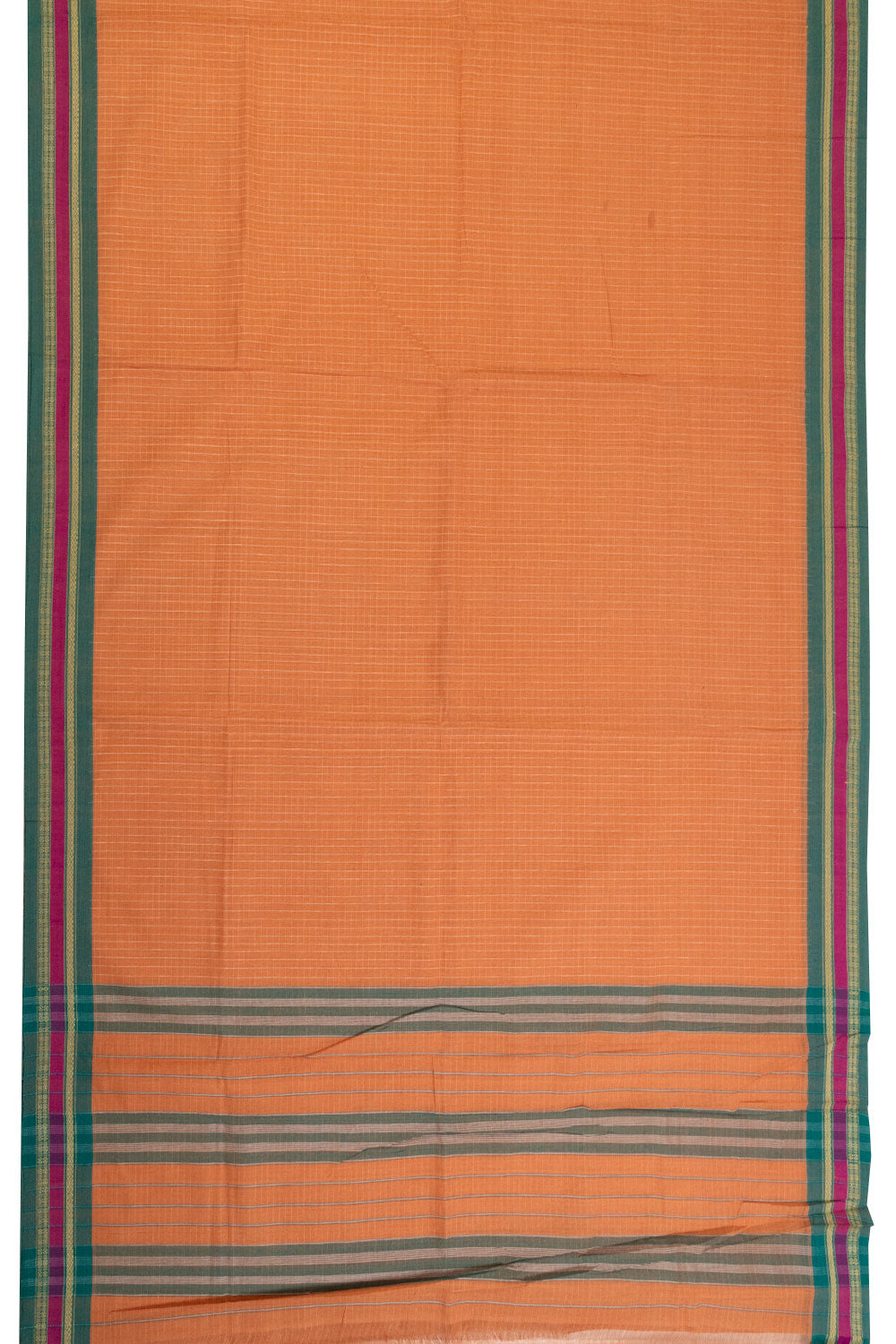 Peach Handloom Narayanpet Cotton Saree 10064364 - Avishya