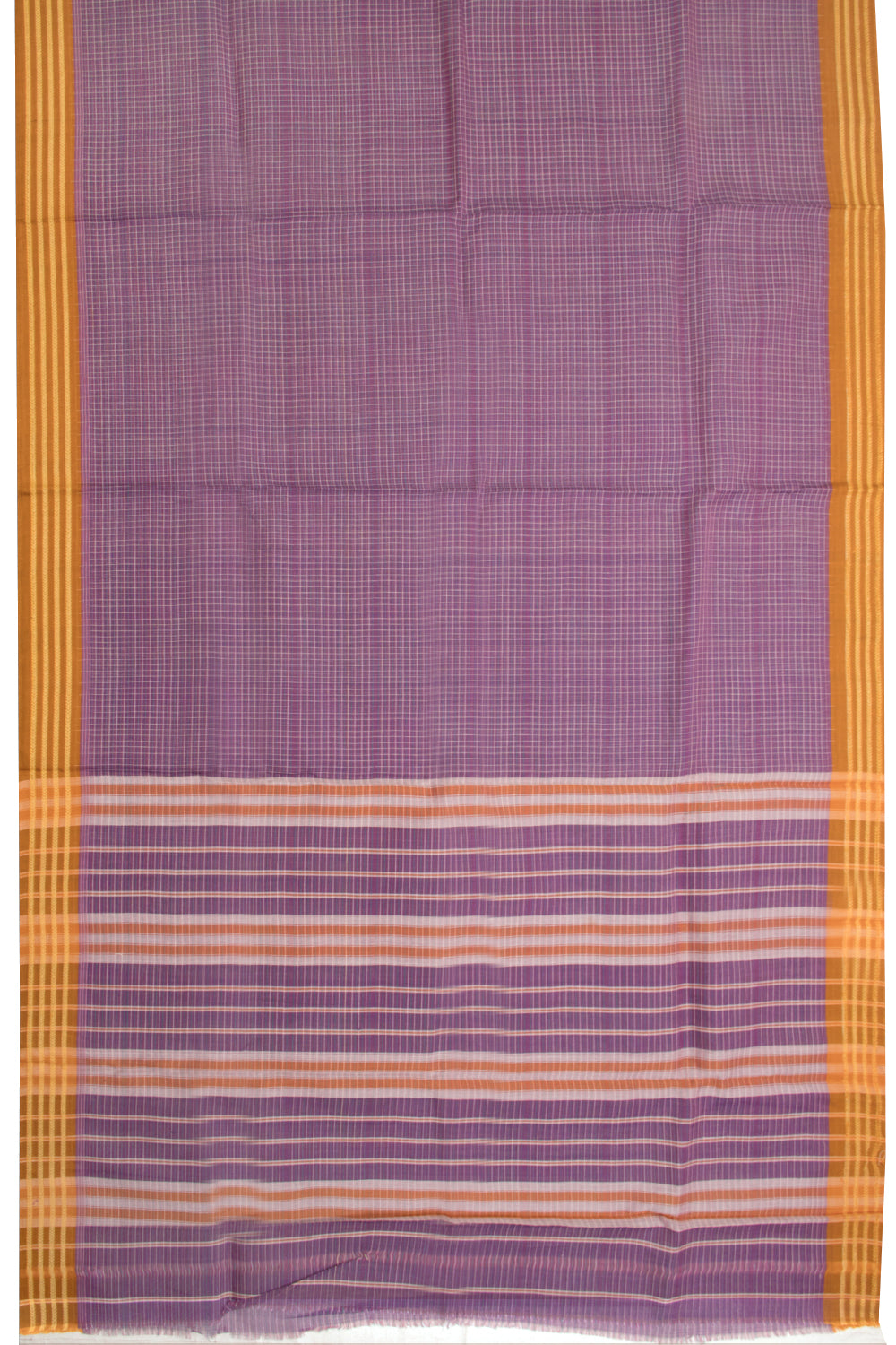 Purple Handloom Narayanpet Cotton Saree Without Blouse 