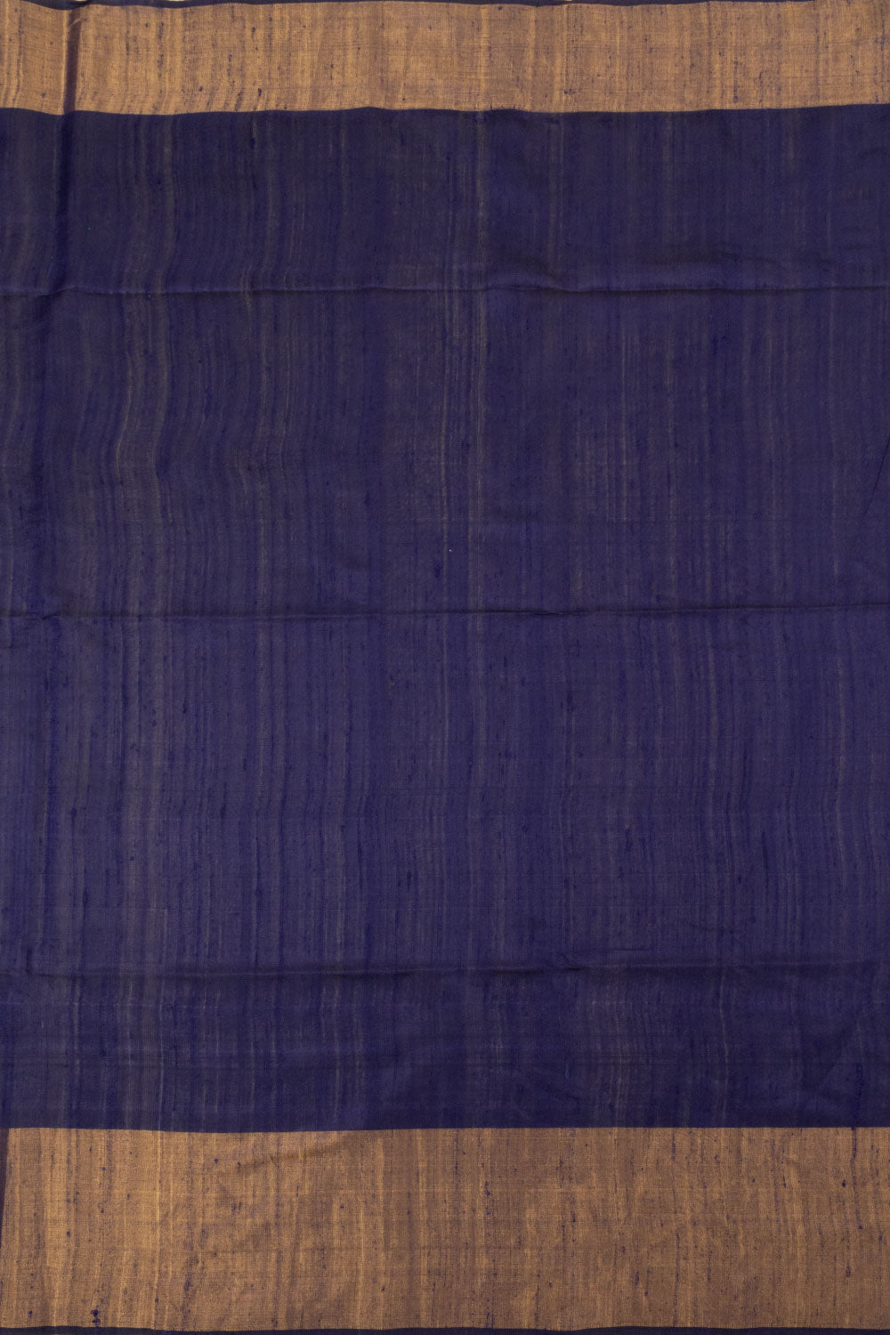 Peacock Blue Handloom Tussar Raw Silk Saree  - Avishya