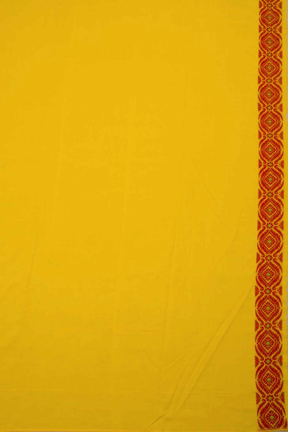 Yellow Handloom Assam Cotton Saree - Avishya