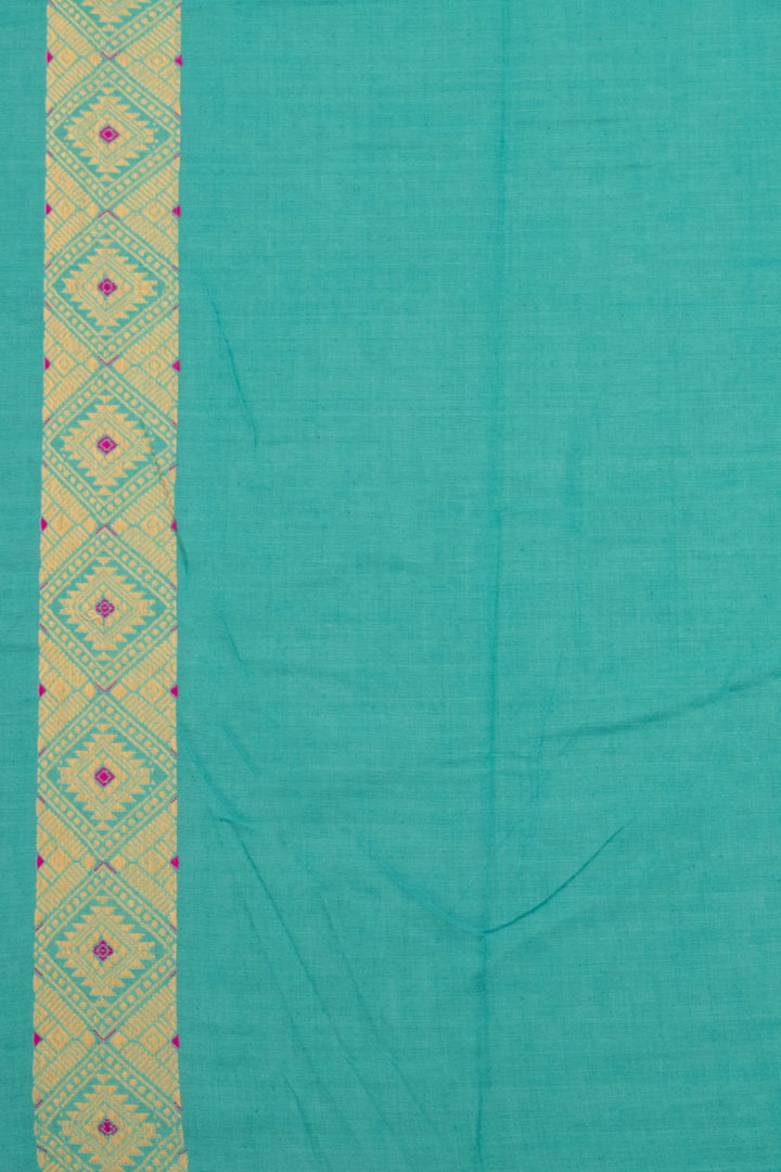 Sky Blue Handloom Assam Cotton Saree - Avishya