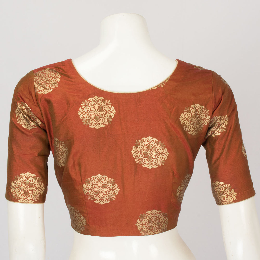 Marble Printed Banarasi Silk Blouse - Avishya