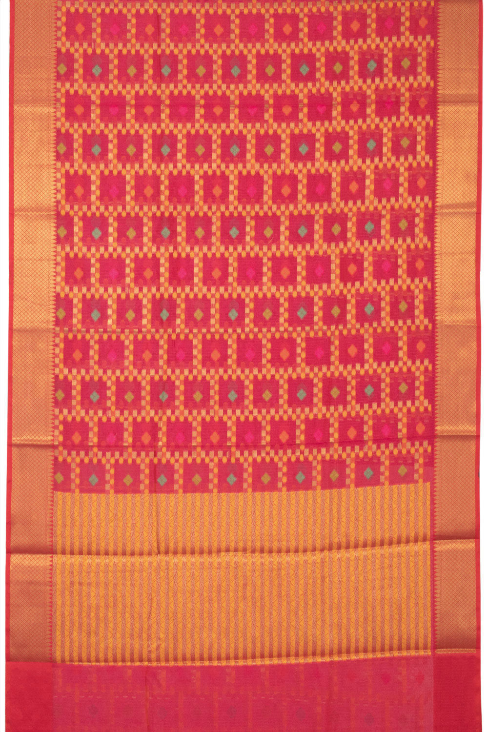 Pink Handloom Banarasi Cotton Saree - Avishya