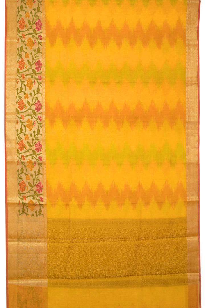 Yellow Handloom Banarasi Cotton Saree - Avishya