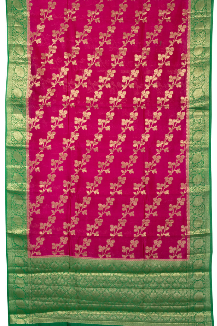 Pink Handloom Banarasi Summer Silk Saree - Avishya