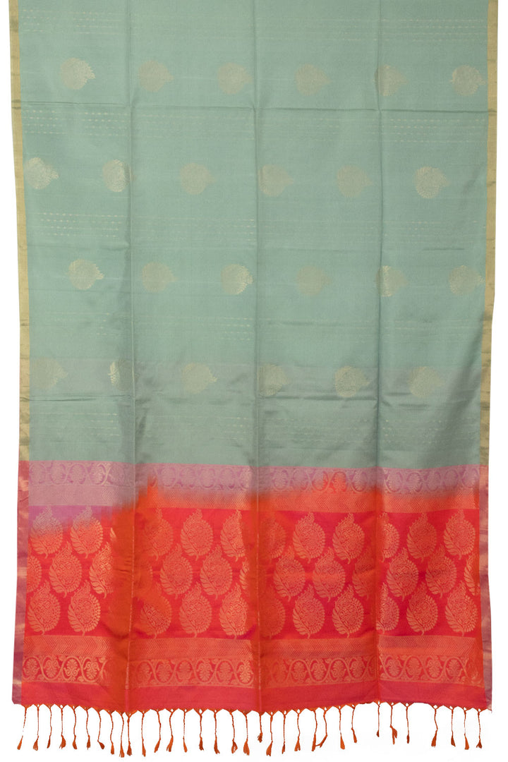 Pistachio Green Handloom Kanjivaram Soft Silk Saree - Avishya