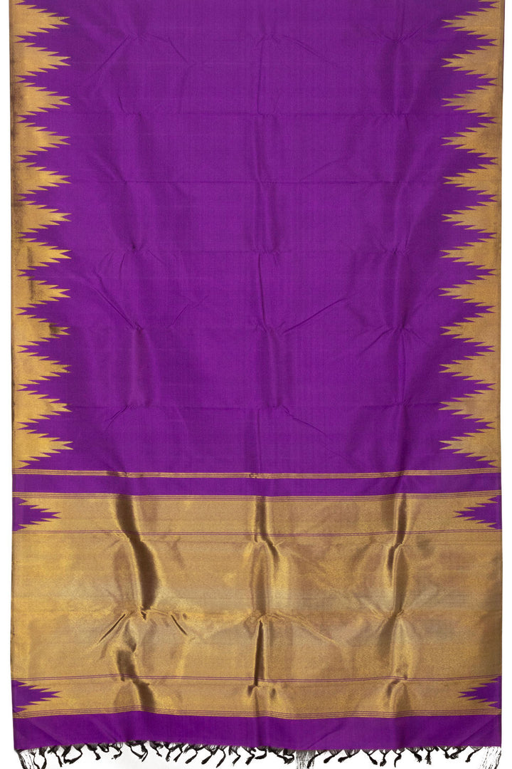 Violet Handloom Kanjivaram Silk Saree - Avishya