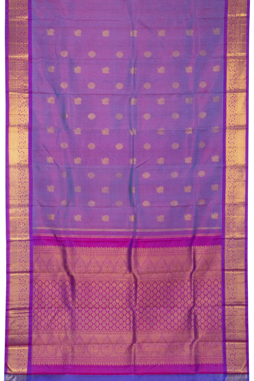 Violet Handloom Kanjivaram Silk Saree - Avishya