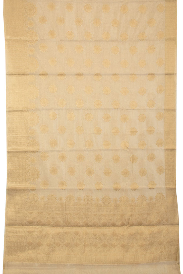 Rich Cream Banarasi Tissue Silk Saree - Avishya